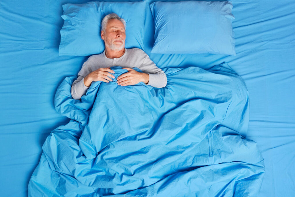 man snoring