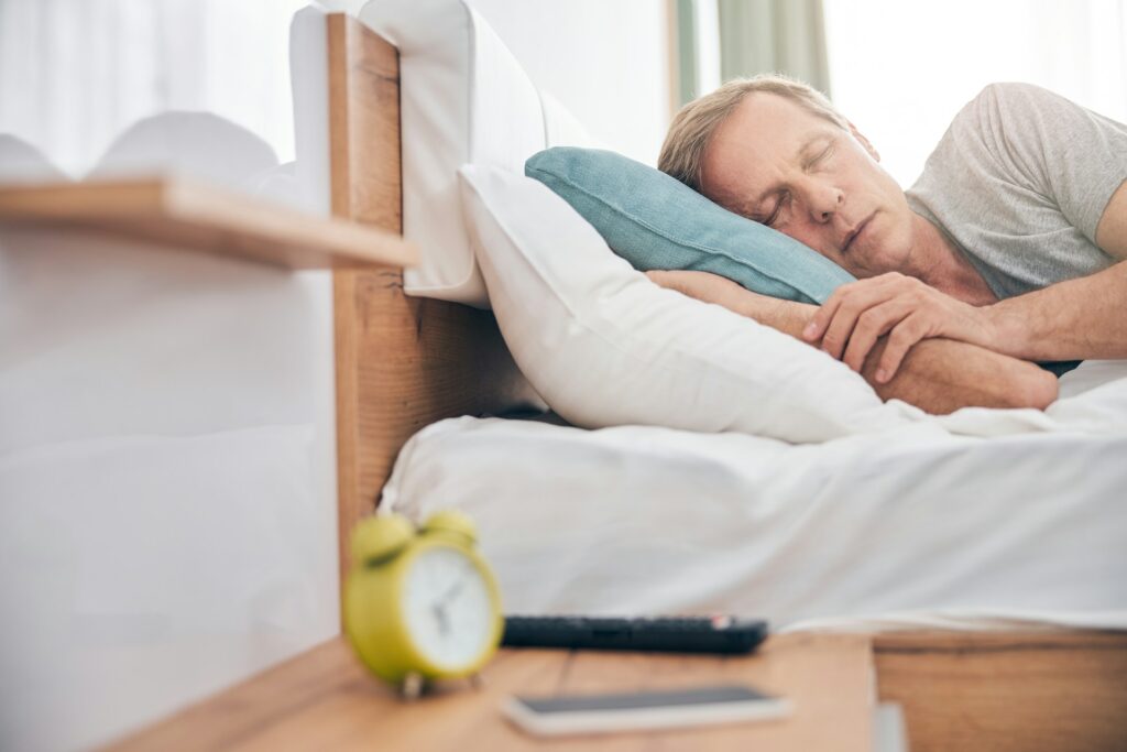man snoring